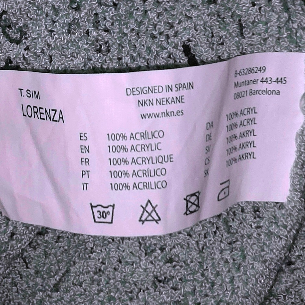 Nekane NKN Lorenza Knit Vest Women S/M Green Excellent Boho Button Tie Waist EUC - Picture 10 of 11